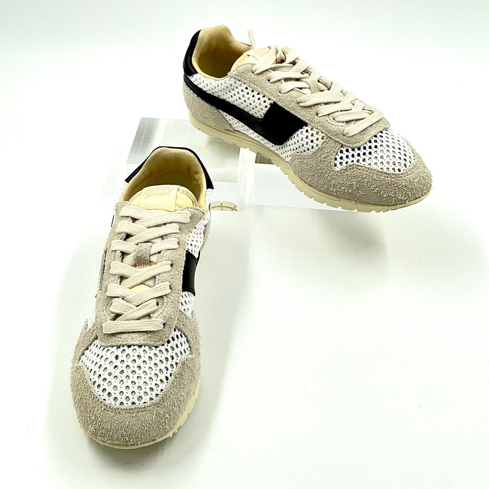 Autry Size 37 US 6.5 CLC Low Sneaker Black Beige Suede NEW Women MSRP $210